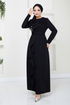 Drapeli Hijab Evening dress 12241PL940-M Black - Thumbnail