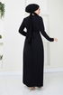 Drapeli Hijab Evening dress 12241PL940-M Black - Thumbnail