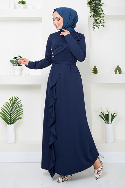 MRV P.L. - Drapeli Hijab Evening dress 12241PL940-M Laci