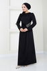 Drapeli Hijab Robe 5026SL890-L Noir - Thumbnail