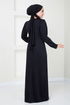 Drapeli Hijab Robe 5026SL890-L Noir - Thumbnail