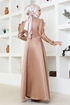 Drapeli Satin Evening dress YGS6559 Mink - Thumbnail