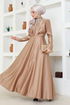 Drapeli Satin Evening dress YGS6559 Mink - Thumbnail