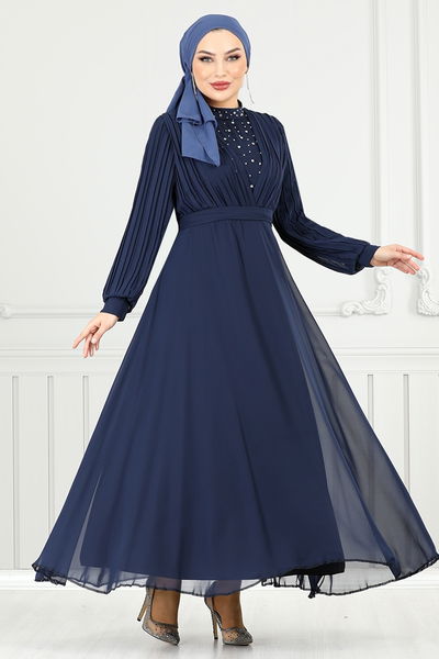 MRV A.L.G. - Drapez Détail Pierreux Robe de soirée 0404ALG1079-L Laci