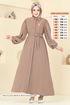 الفستان بيج غامق 0037BG354-MS - Thumbnail