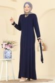 M.T. - Dress 004MT581-MS Navy Blue