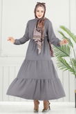 M.R. - Dress 024MR1078-MS Anthracite