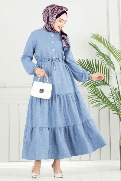 M.R. - Dress 024MR1078-MS Baby Blue