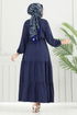 Dress 024MR1078-MS Dark Navy Blue - Thumbnail