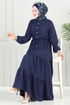 Dress 024MR1078-MS Dark Navy Blue - Thumbnail