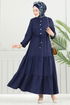 Dress 024MR1078-MS Dark Navy Blue - Thumbnail
