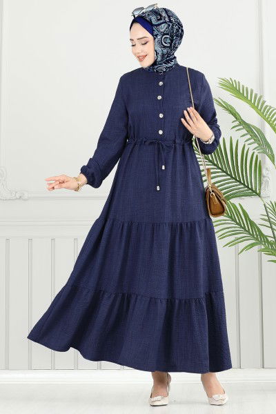 M.R. - Dress 024MR1078-MS Dark Navy Blue