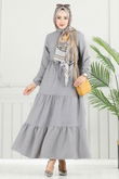 M.R. - Dress 024MR1078-MS Gray