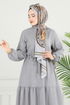 الفستان رمادي 024MR1078-MS - Thumbnail