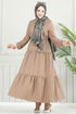 الفستان بيج 025MR1078-MS - Thumbnail