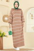 الفستان بيج 11038BRZ597-MS - Thumbnail