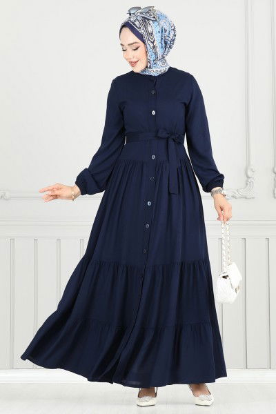 B.G.S. - Dress 1124BG354-MS Navy Blue