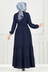 Dress 1124BG354-MS Navy Blue - Thumbnail