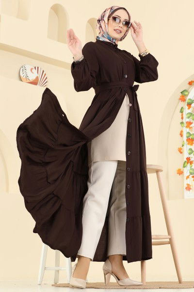 E.R.K. - Dress 1124ERK1158-MS Brown