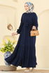 Dress 1124ERK1158-MS Navy Blue - Thumbnail
