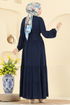 Dress 1124ERK1158-MS Navy Blue - Thumbnail