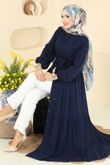 E.R.K. - Dress 1124ERK1158-MS Navy Blue