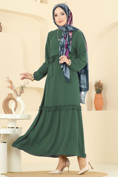 E.R.K. - Dress 1165ERK1158-MS Almond Green - 399385