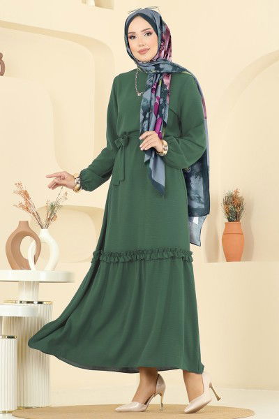 E.R.K. - Dress 1165ERK1158-MS Almond Green