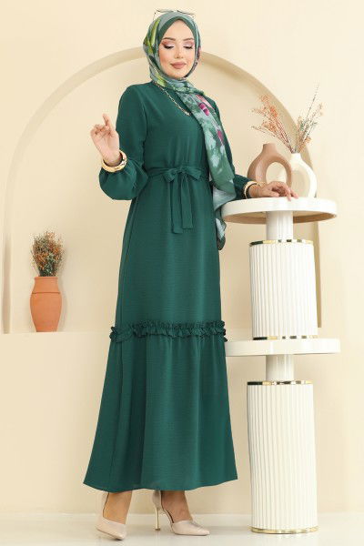 E.R.K. - Dress 1165ERK1158-MS Emerald