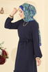 Dress 1165ERK1158-MS Navy Blue - Thumbnail
