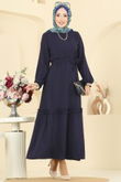 E.R.K. - Dress 1165ERK1158-MS Navy Blue