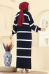 Dress 1298TPK1167-MS Navy Blue - Thumbnail