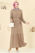 الفستان بيج 1510UZ662-MS - Thumbnail