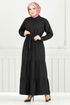 الفستان أسود 16162BSK984-M - Thumbnail