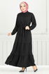 الفستان أسود 16162BSK984-M - Thumbnail