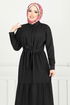 الفستان أسود 16162BSK984-M - Thumbnail