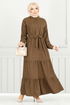 Dress 16162BSK984-M Brown - Thumbnail