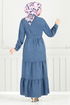Dress 16162BSK984-M Indigo - Thumbnail