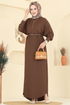 Dress 2000ERK1158-MS Brown - Thumbnail