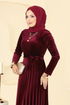Dress 2047MEY846-MS Burgundy - Thumbnail