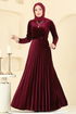 Dress 2047MEY846-MS Burgundy - Thumbnail