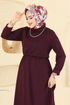 Dress 21201MPR1163-MS Burgundy - Thumbnail