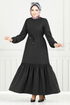 الفستان أسود 23011UKB929-M - Thumbnail