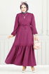 Dress 23011UKB929-M Damson - Thumbnail