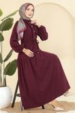 U.K.B. - Dress 24004UKB139-MS Burgundy