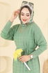 Dress 241420TPK1167-MS Almond Green - Thumbnail