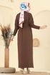 الفستان بني 241420TPK1167-MS - Thumbnail