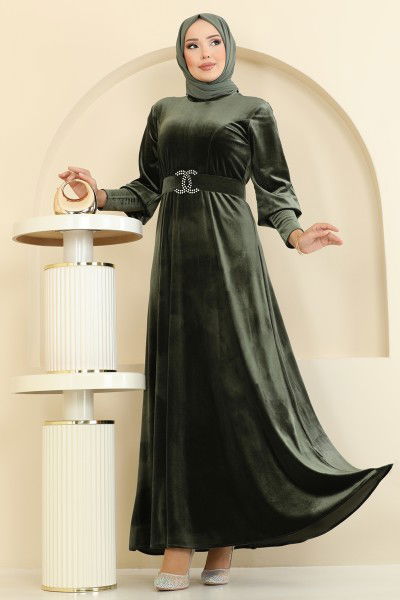 M.E.Y. - الفستان اخضر عفني 2414MEY846-MS