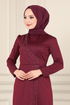 Dress 2459ASMK1074-MS Burgundy - Thumbnail