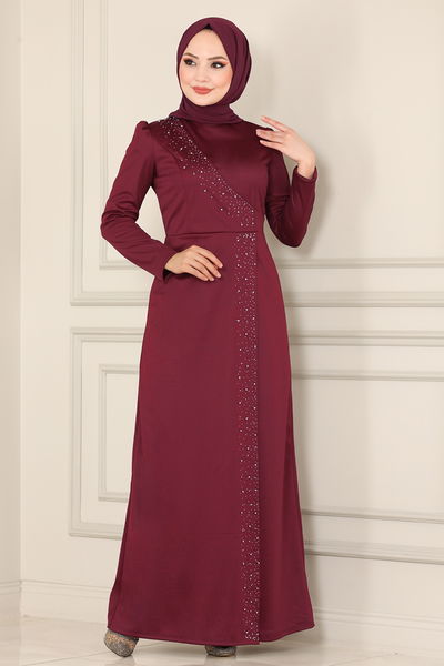 A.S.M.K. - الفستان خمري 2459ASMK1074-MS - 389774